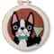 6" Dog with Martini Punch Needle Kit with Hoop by Loops & Threads®